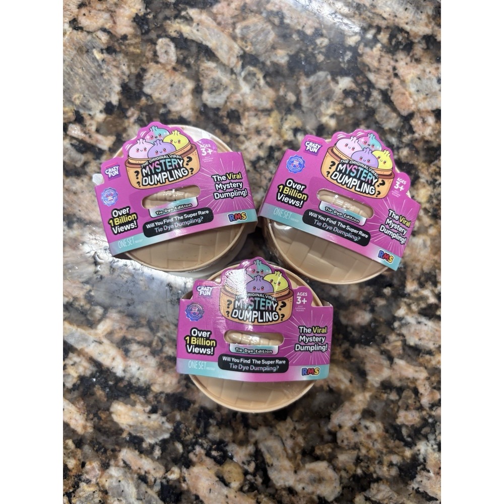 RMS Crazy Fun Mystery Dumpling MINI Tie Dye Edition Blind Pack of 3